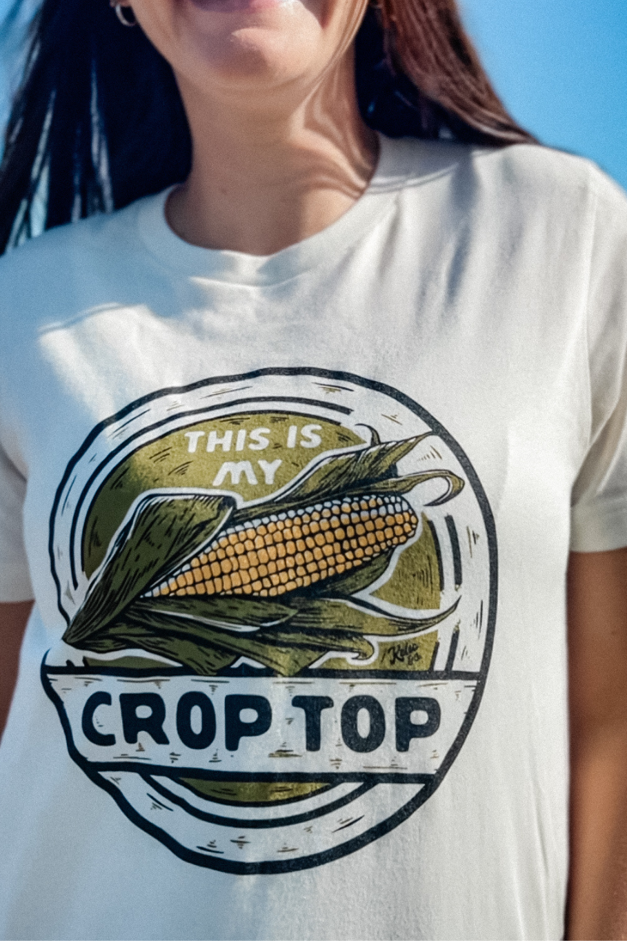 This Is My Crop Top Tee in Natural