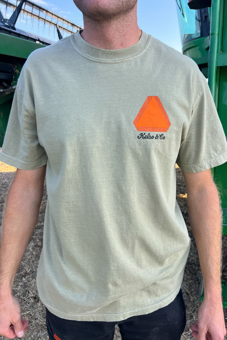 Save a Farmer Graphic Tee in Khaki