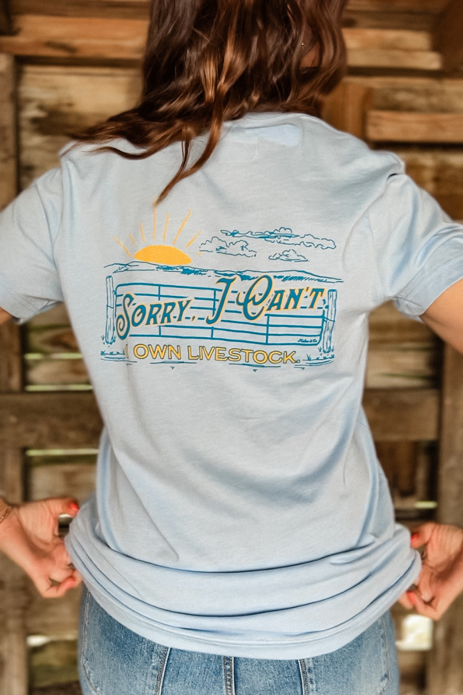 Tshirt for livestock farmers and ranchers - sorry I can't I own livestock