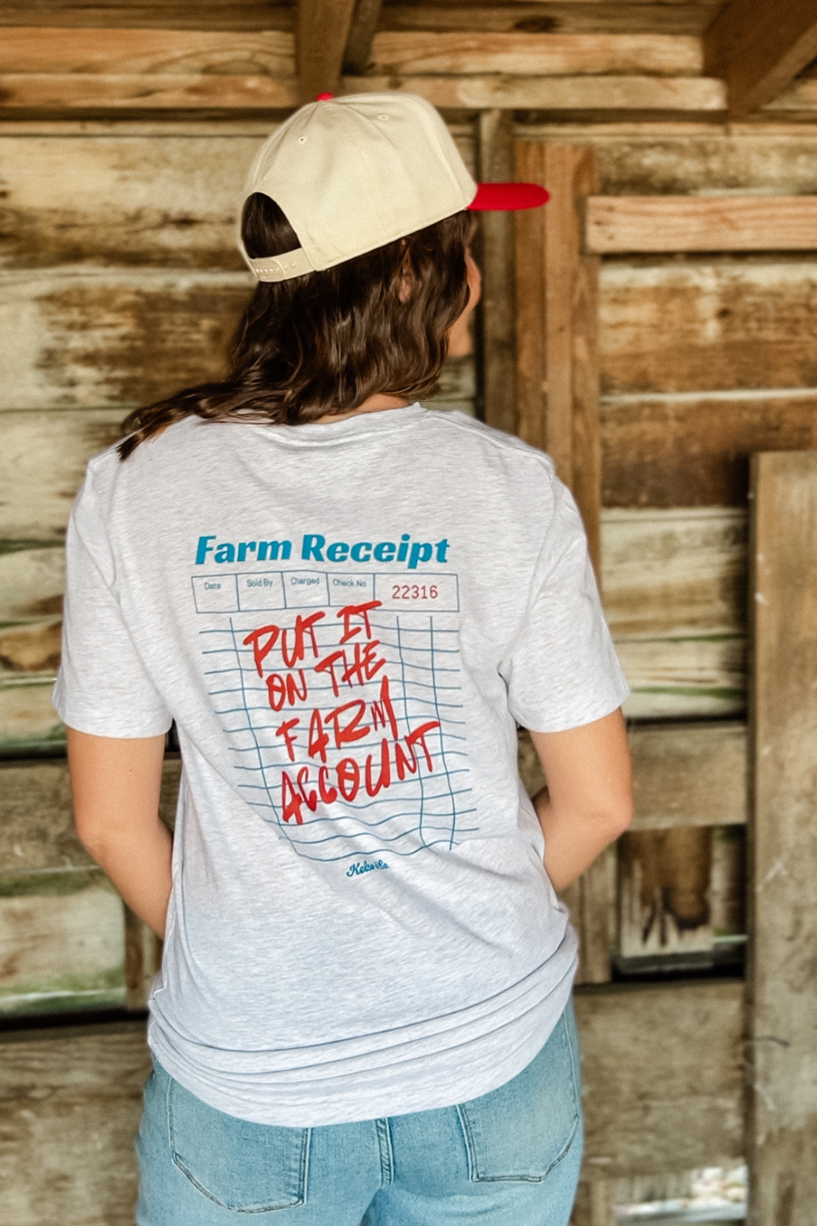 Put it on the farm account farm receipt graphic tshirt