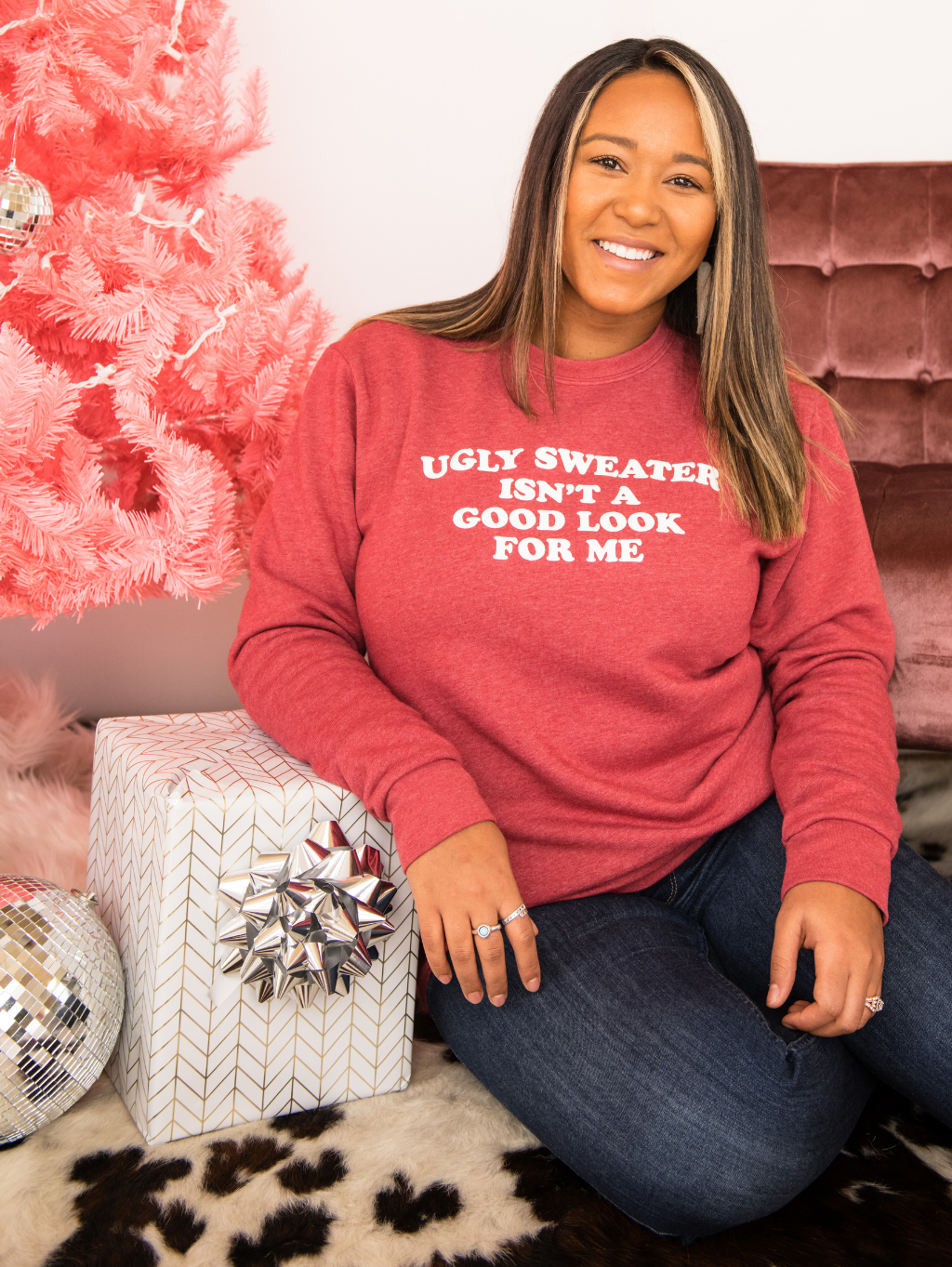 "Ugly Sweater Isn't A Good Look For Me" Sweatshirt - Rosebud's Tees