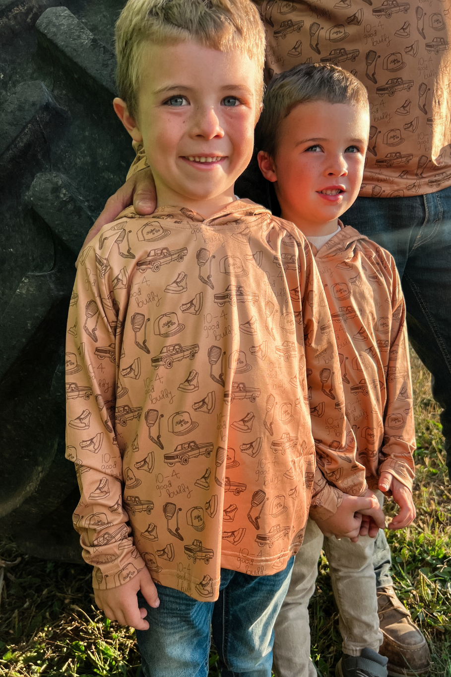 10-4 Good Buddy Kid's Performance Hoodie in Camel