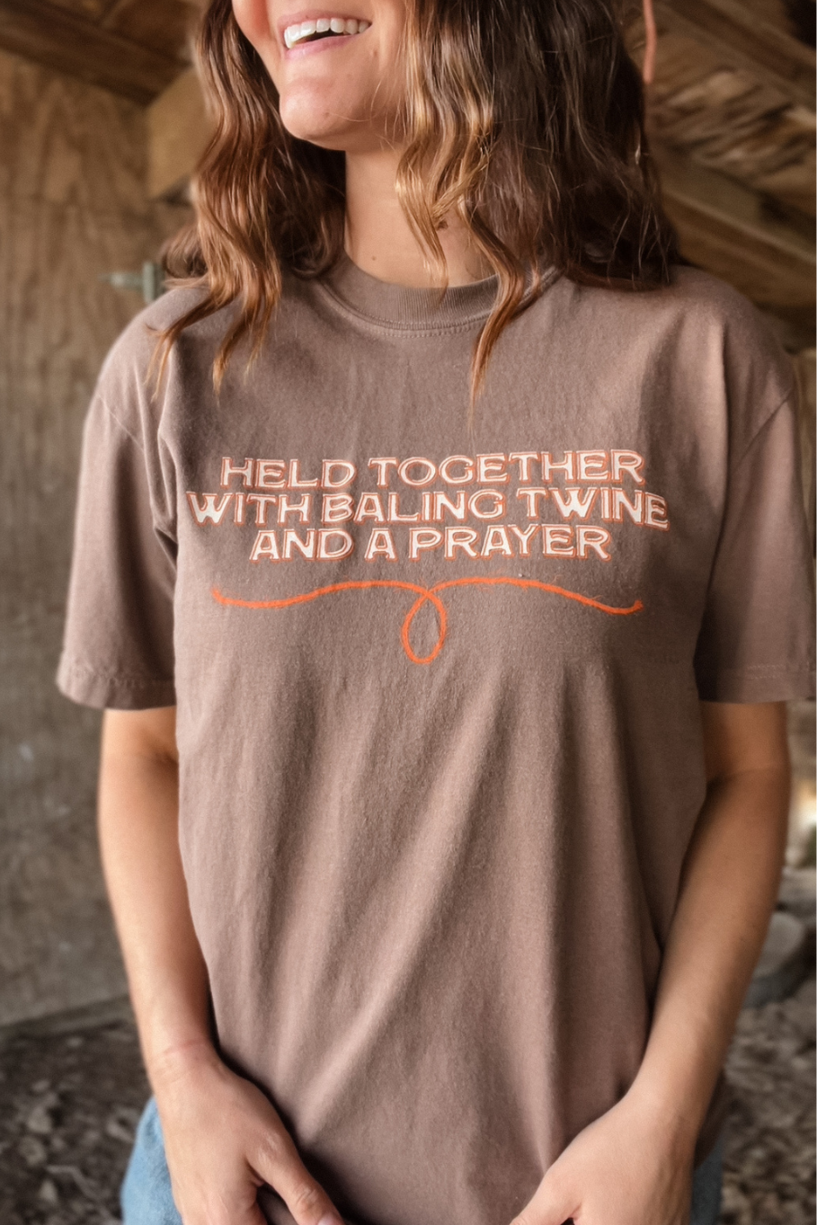 Baling Twine Graphic Tee in Espresso