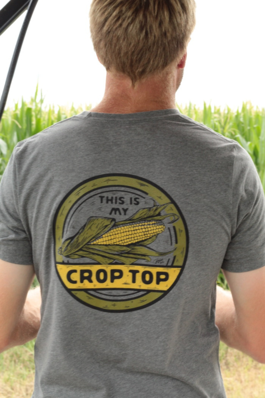 This Is My Crop Top Tee (2 sided) in Gray