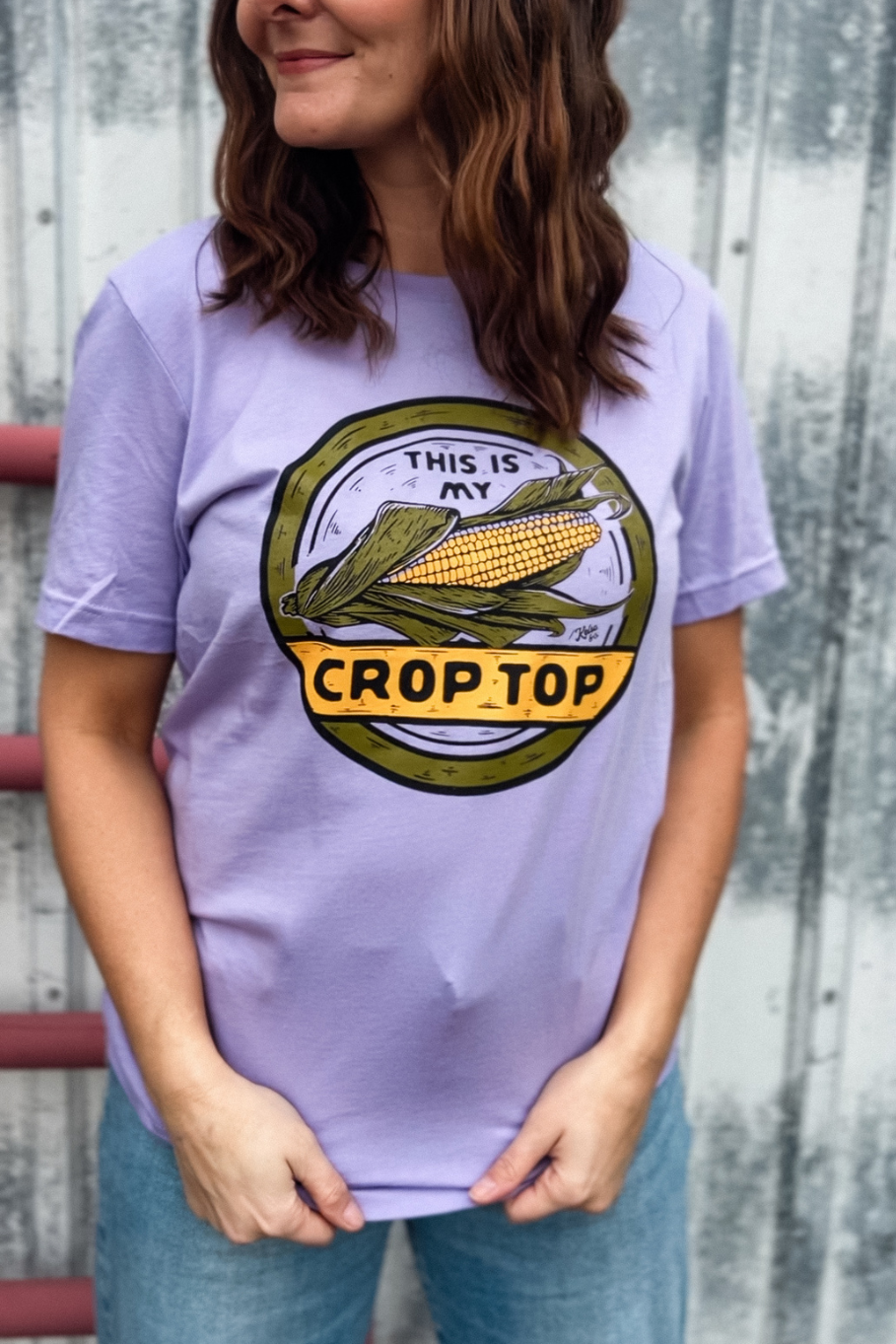 This Is My Crop Top Tee in Lavender