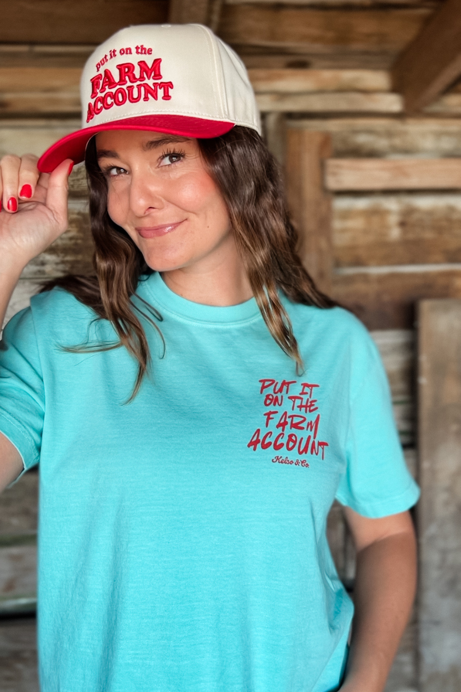 Put It On the Farm Account Graphic Tee in Mint