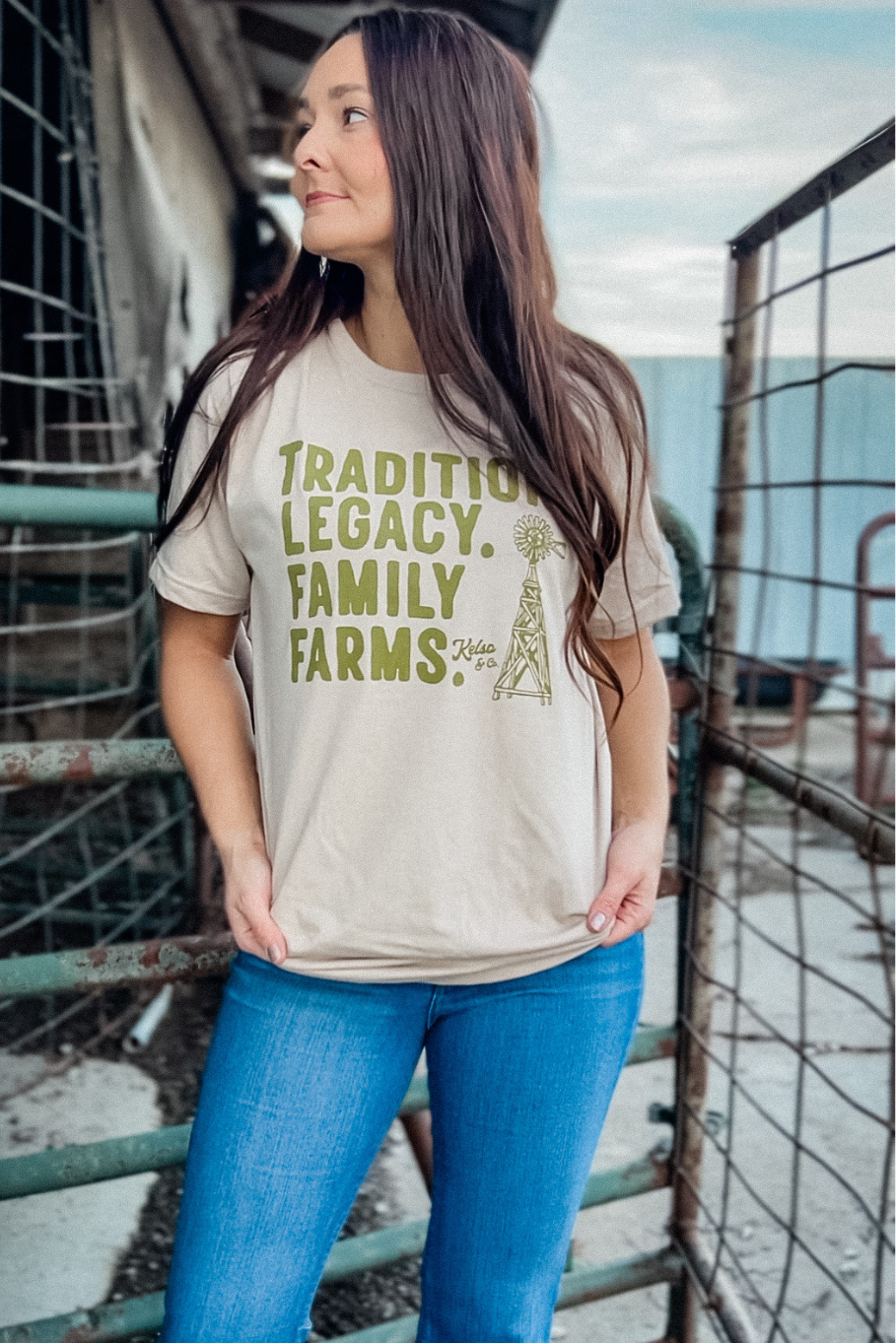 unisex farm graphic tshirt with windmill