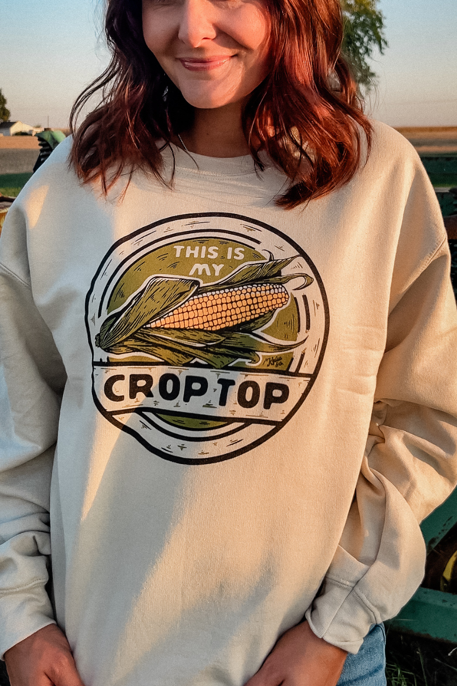 this is my crop top farm sweatshirt