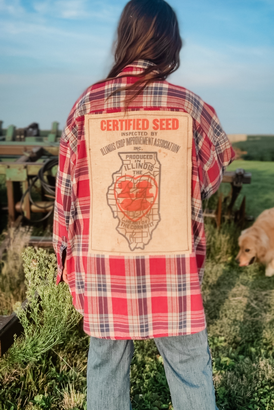 Size 3XL - Upcycled Flannel Illinois Seed