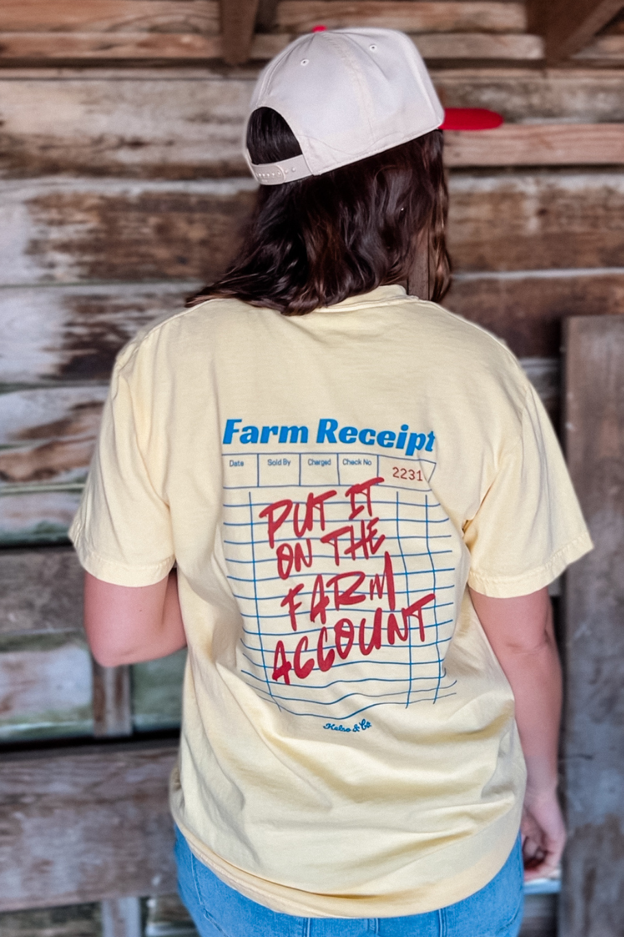 Put It On the Farm Account Graphic Tee in Butter Yellow