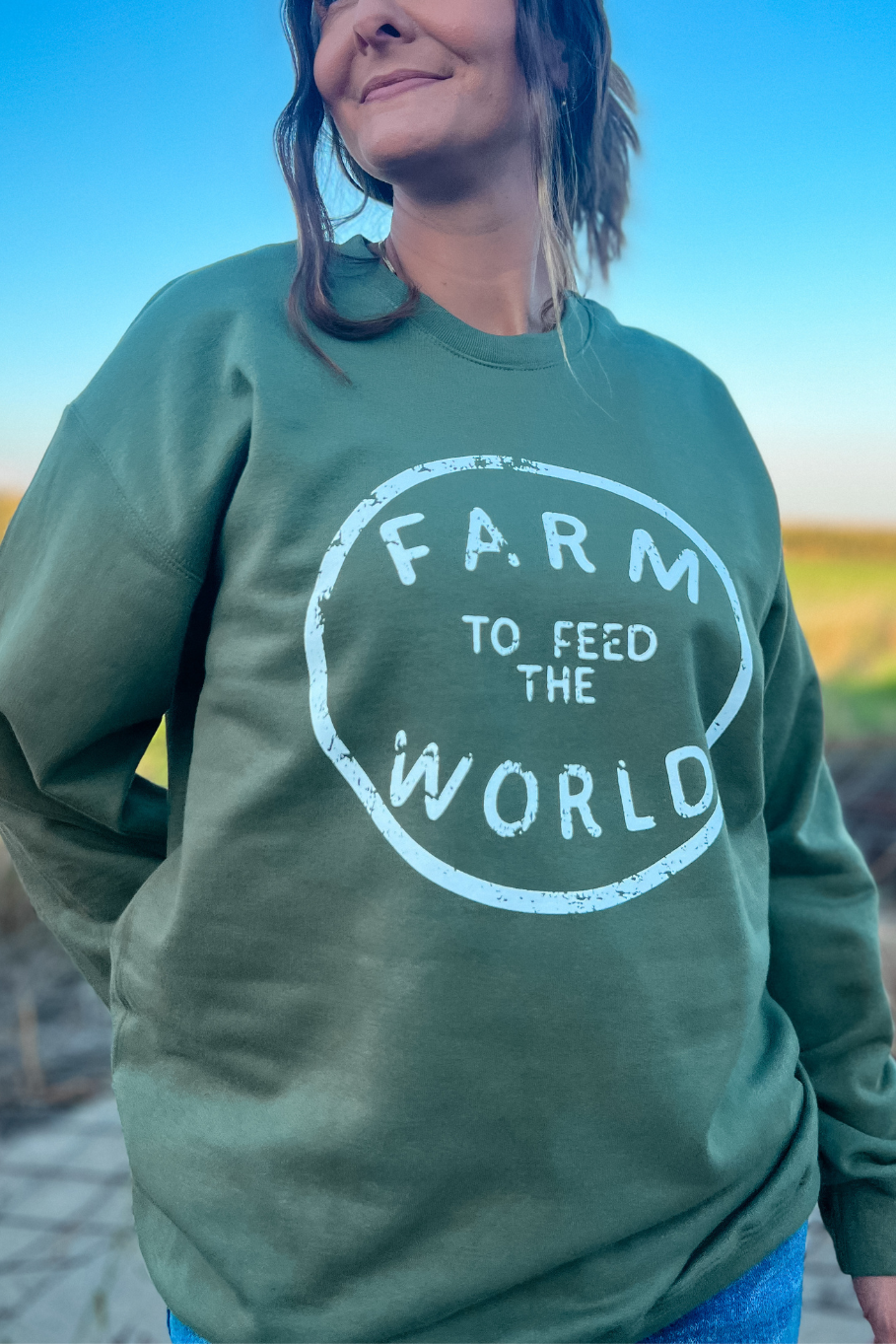 Farm To Feed the World in Military Green
