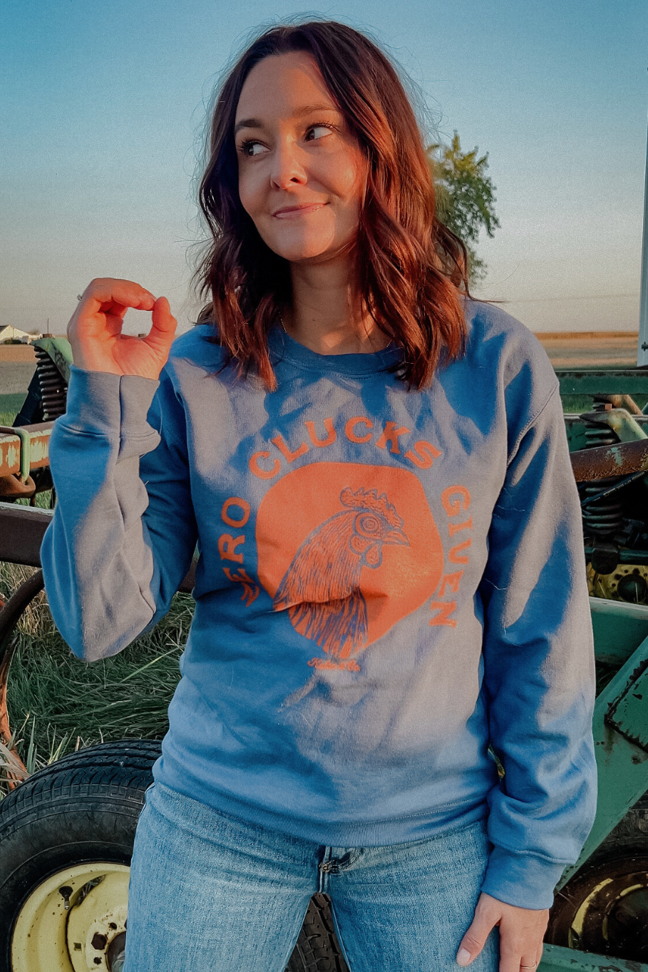 Zero Clucks Given Crewneck - Rosebud's Tees