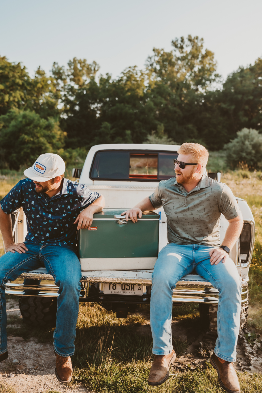 Country Views in Forest Green Men's Polo