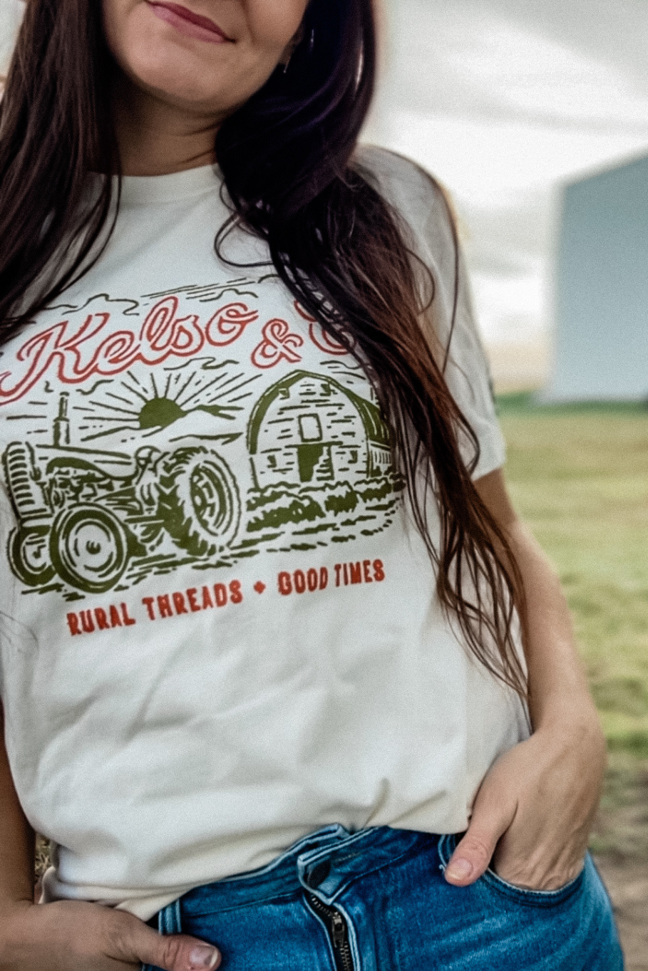 Kelso &amp; Co Tractor and Barn Tee