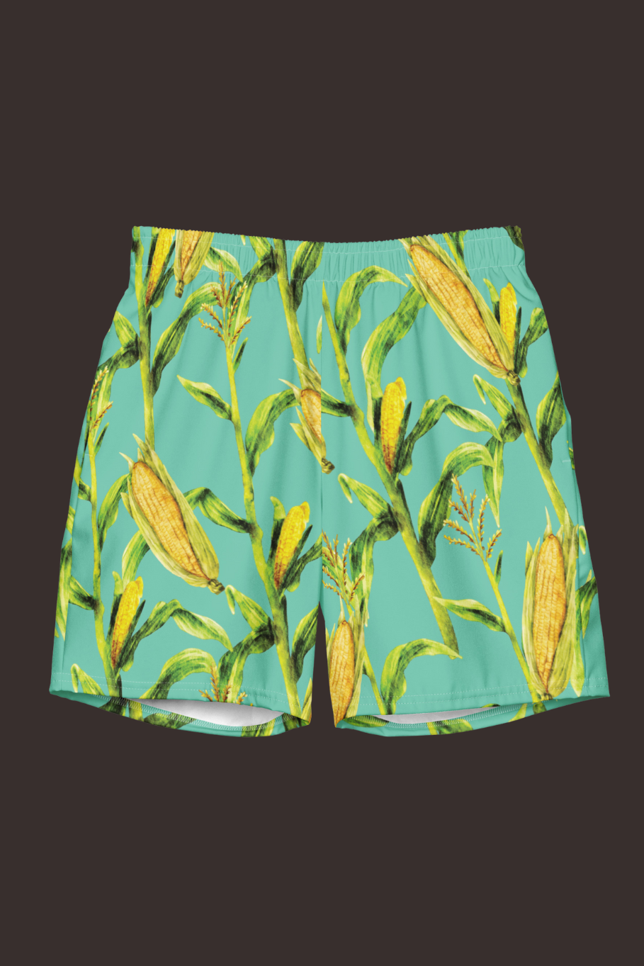 Hawaiian Style Corn Men&#39;s Swim Trunks - Made to Order