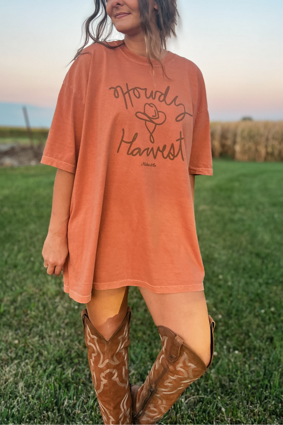 Howdy Harvest Graphic Tee in Yam