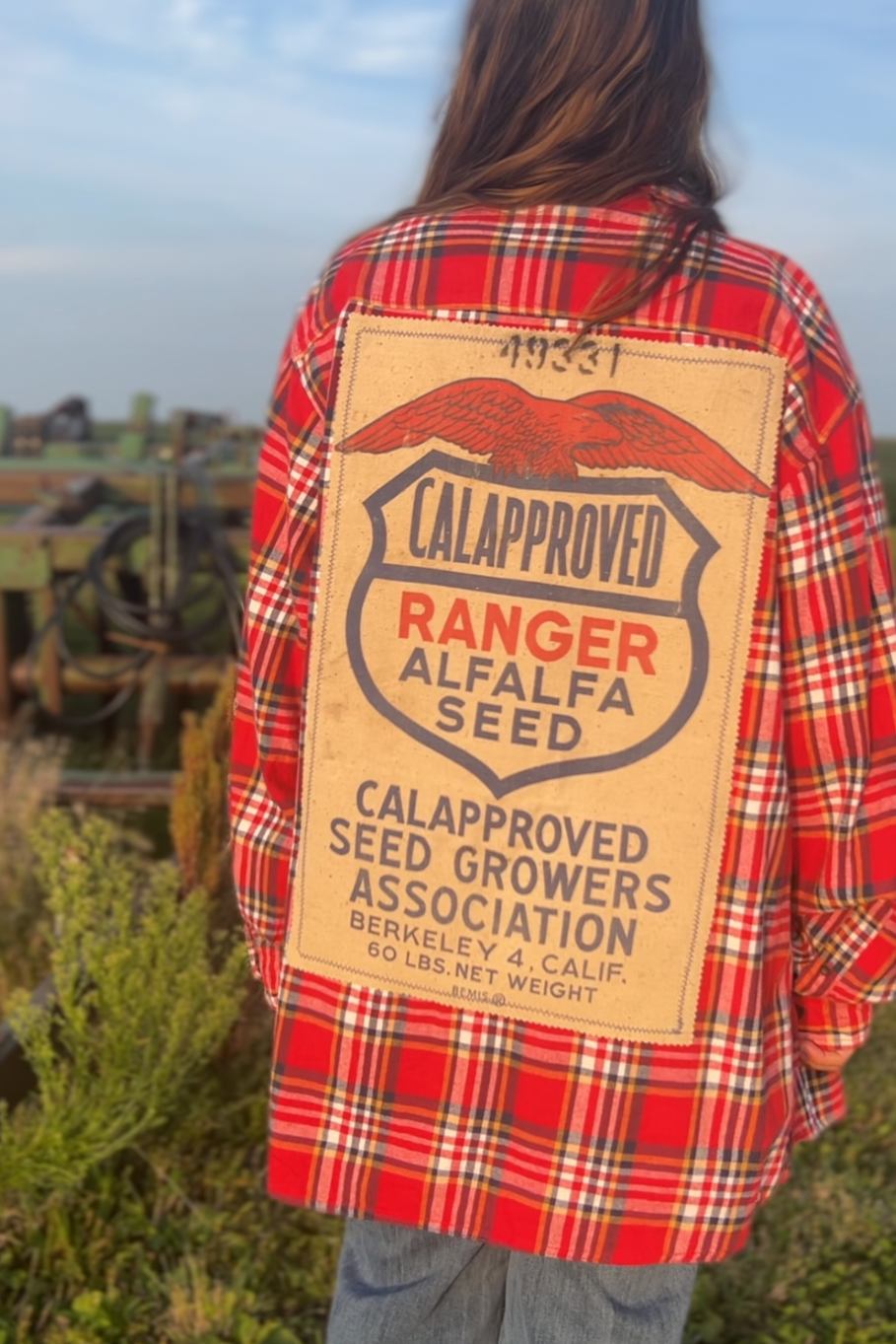 Size XXL - Upcycled Flannel Calapproved Ranger Alfalfa Seed