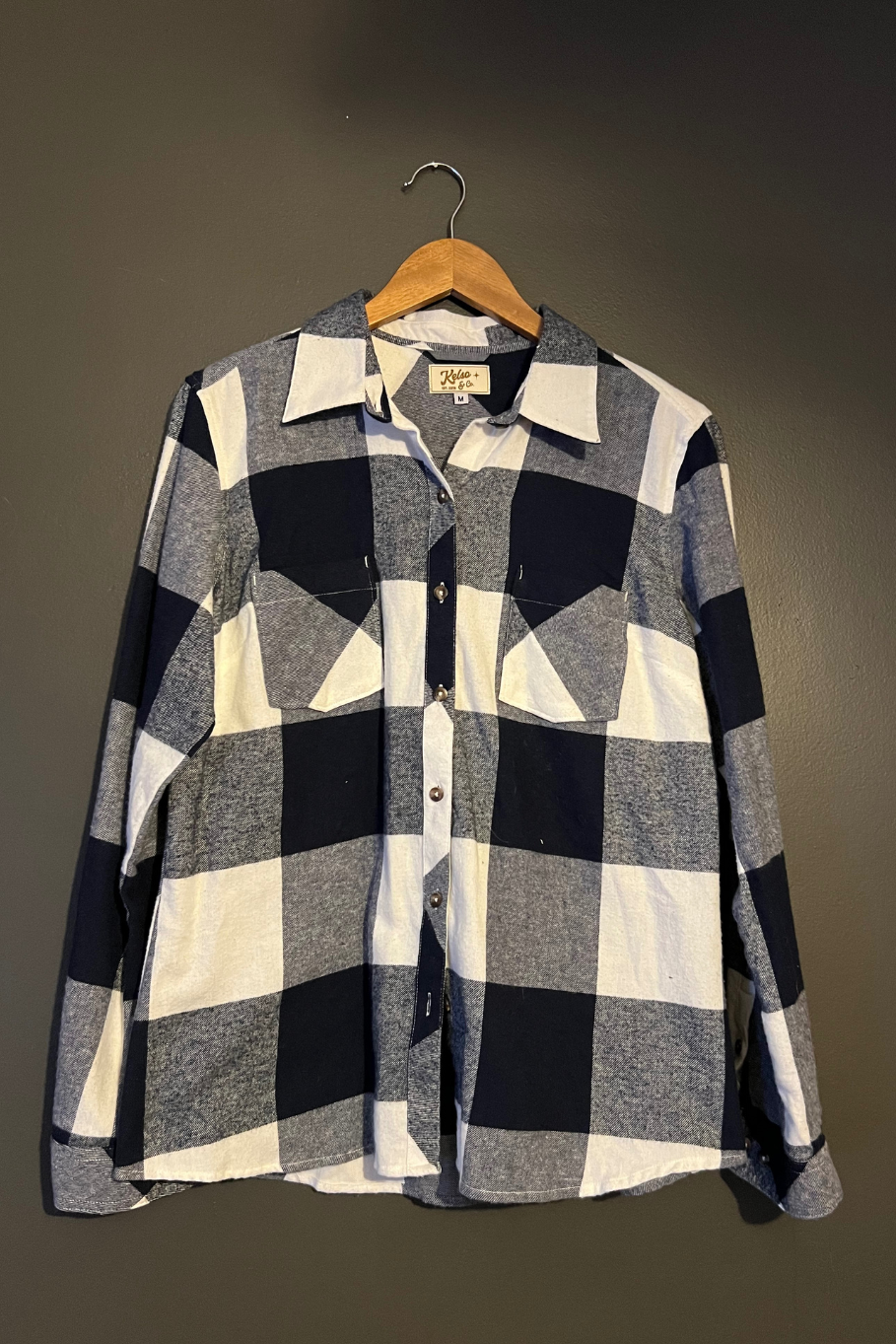 Medium - Upcycled Flannel - Royal River Seamless - Rosebud&#39;s Tees