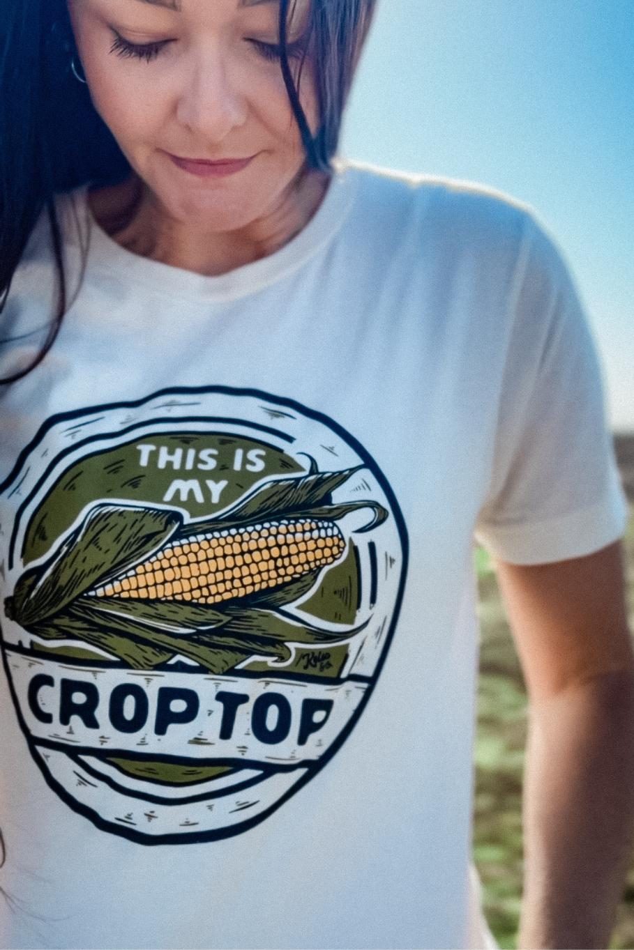 This Is My Crop Top Tee in Natural