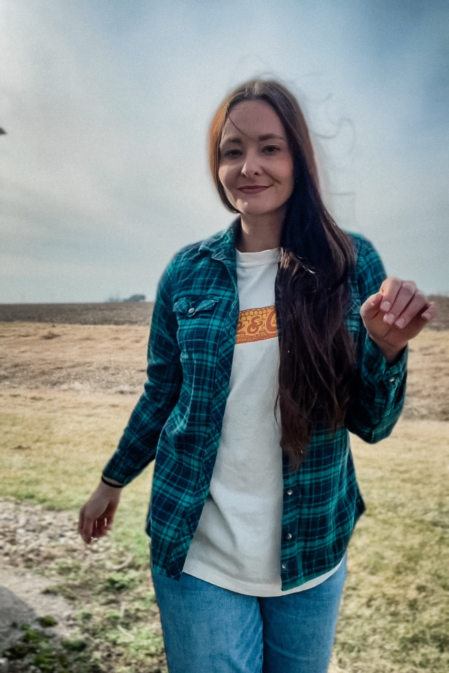 Size XS Upcycled Flannel- Keystone Seeds - Rosebud's Tees