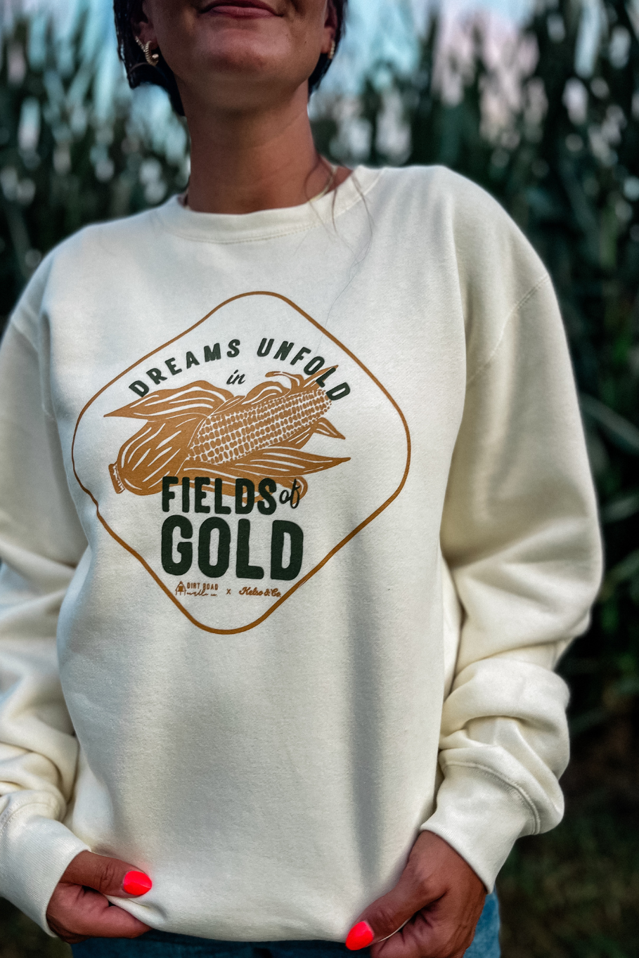 Fields of Gold Crewneck - Dirt Road Candle Co. x Kelso & Co.