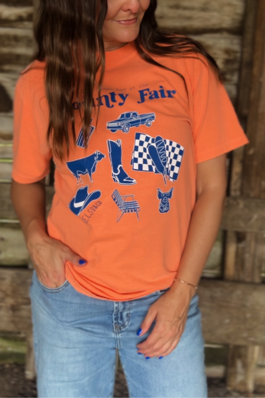 County Fair Graphic Tee in Melon