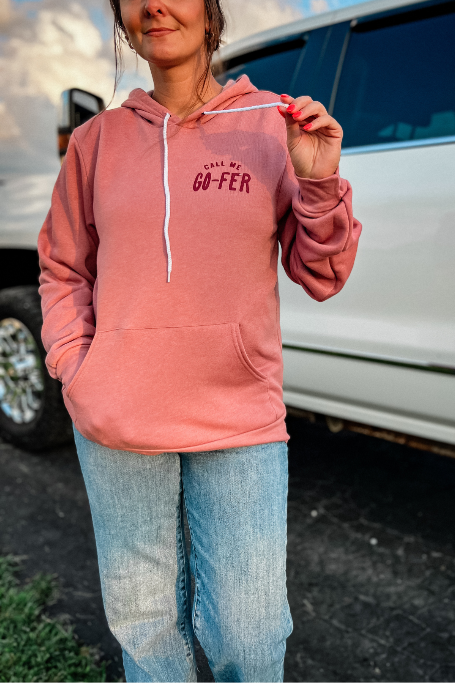 Go-Fer Gal Fleece Hoodie - Dirt Road Candle Co. x Kelso & Co.