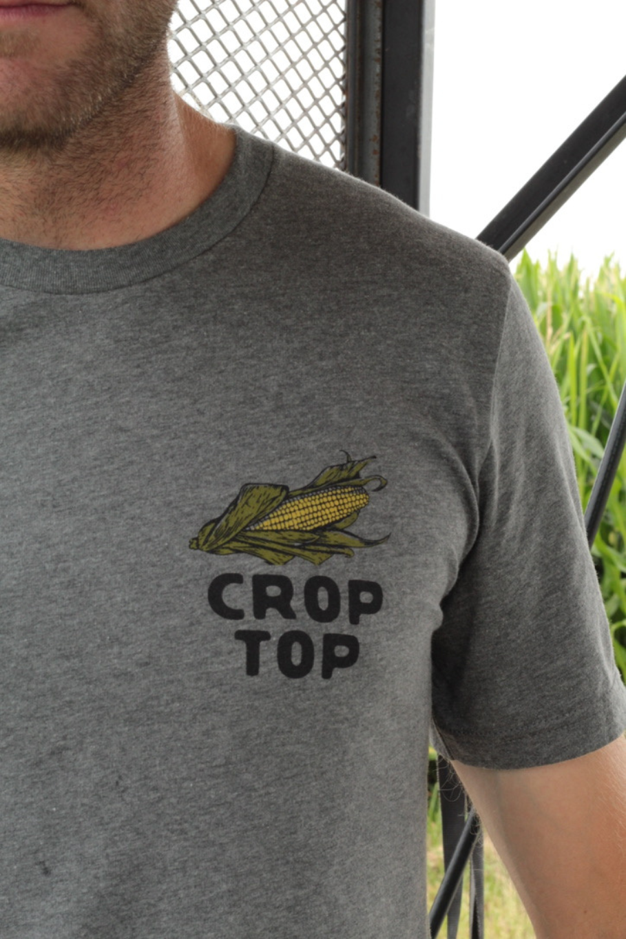 This Is My Crop Top Tee (2 sided) in Gray