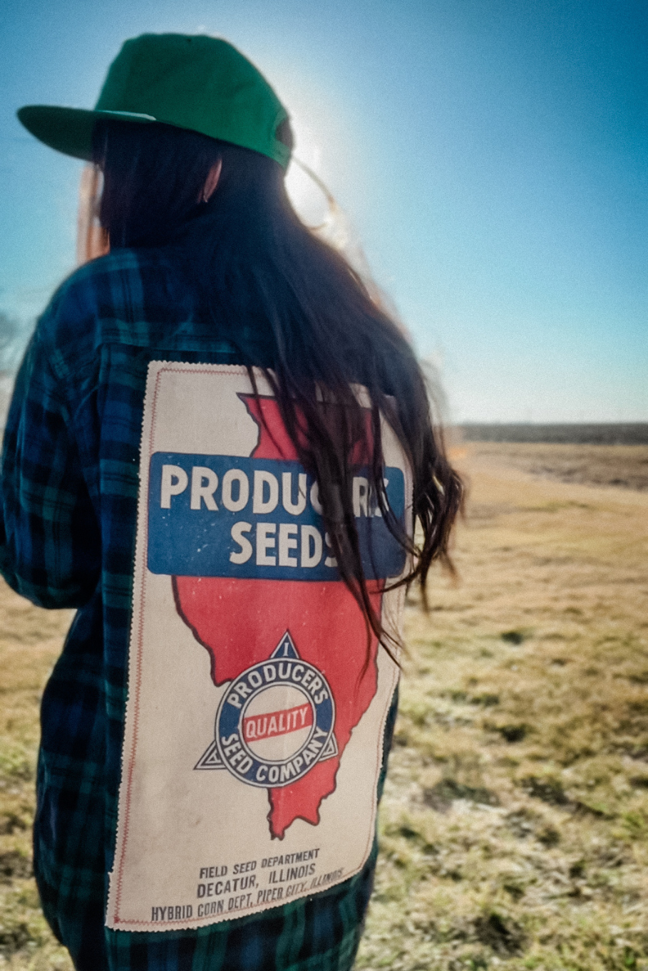 Size 3X Upcycled Flannel- Producer's Seeds - Illinois - Rosebud's Tees