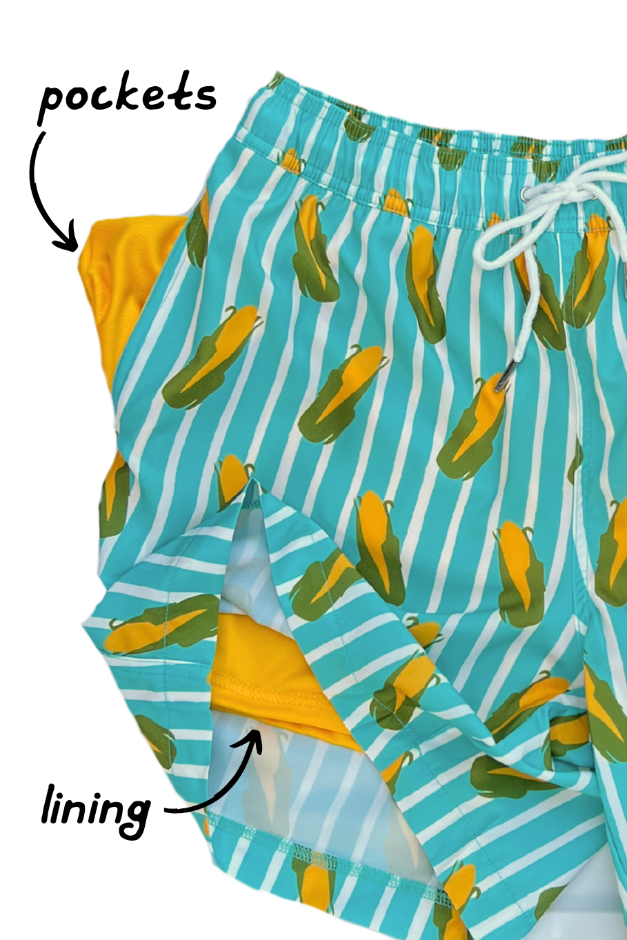 OG Striped Men's Corny Swim Trunks