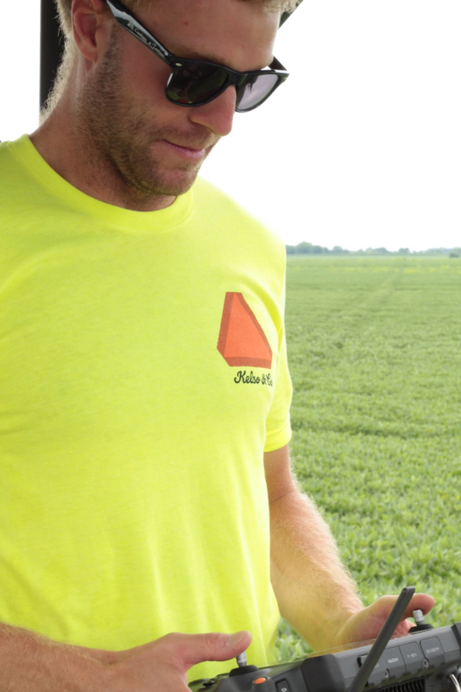 Save A Farmer Graphic Tee - Neon Yellow