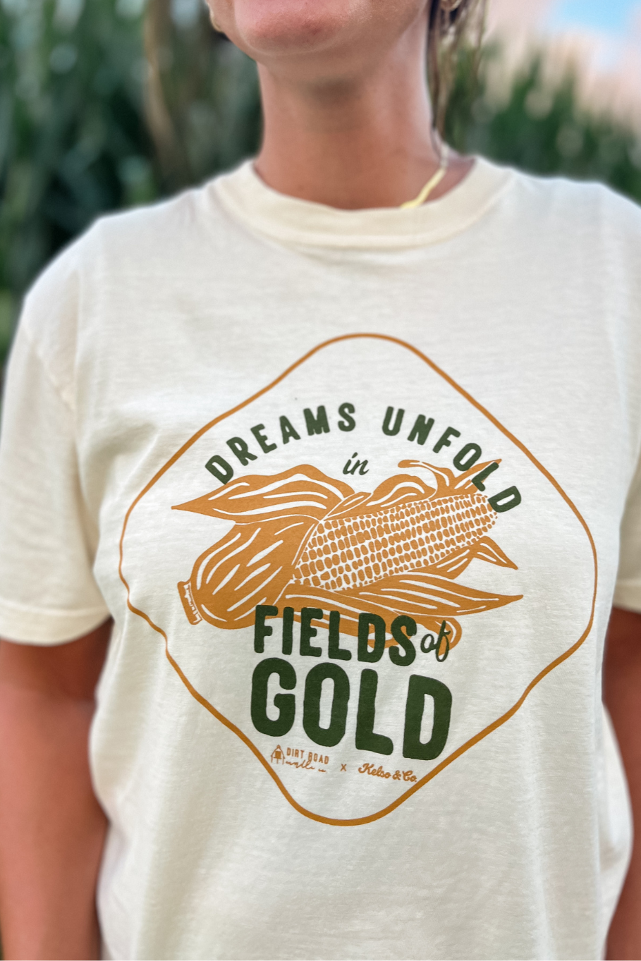 Fields of Gold Graphic Tee - Dirt Road Candle Co. x Kelso & Co.
