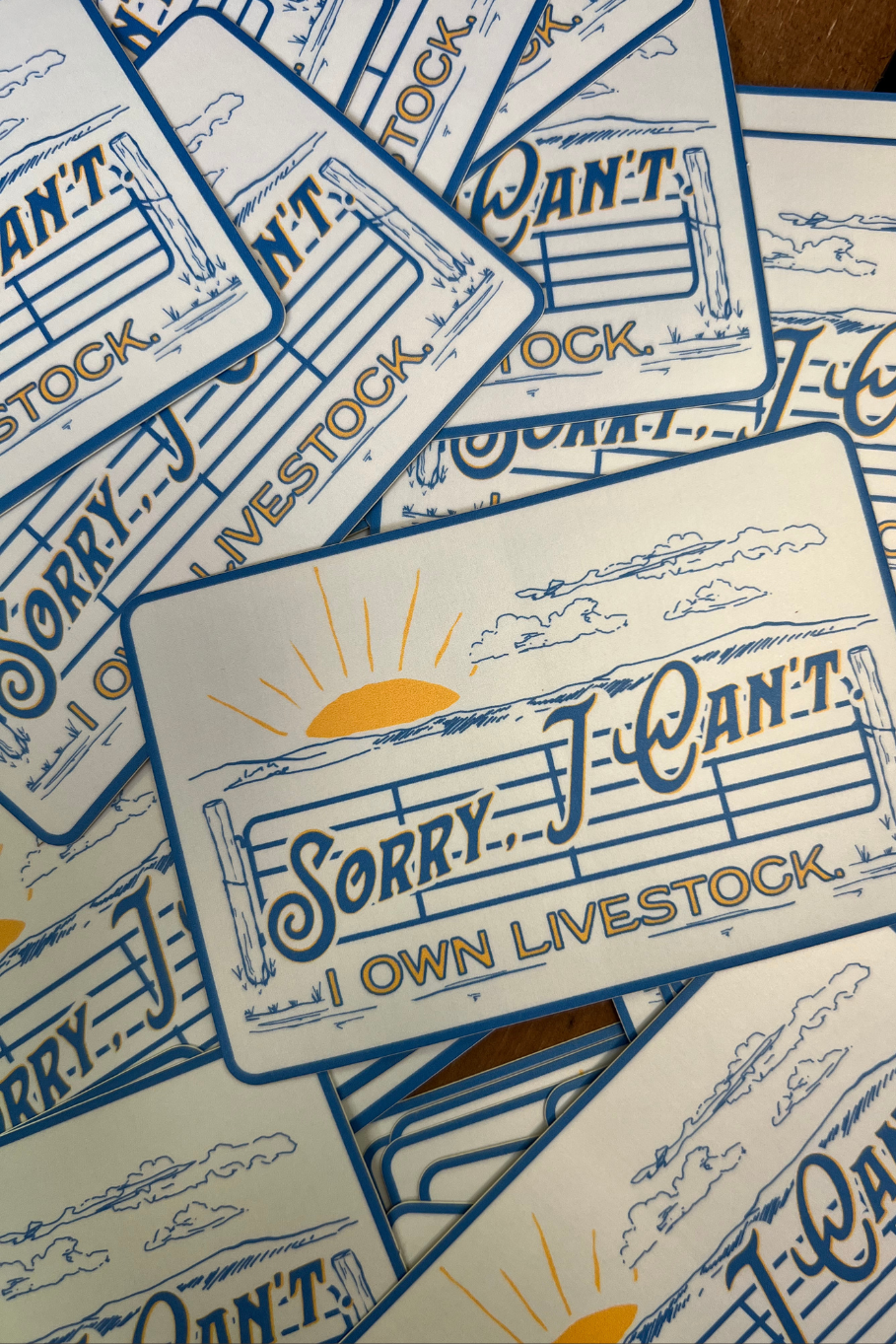 Sorry I Can&#39;t I Own Livestock Decal