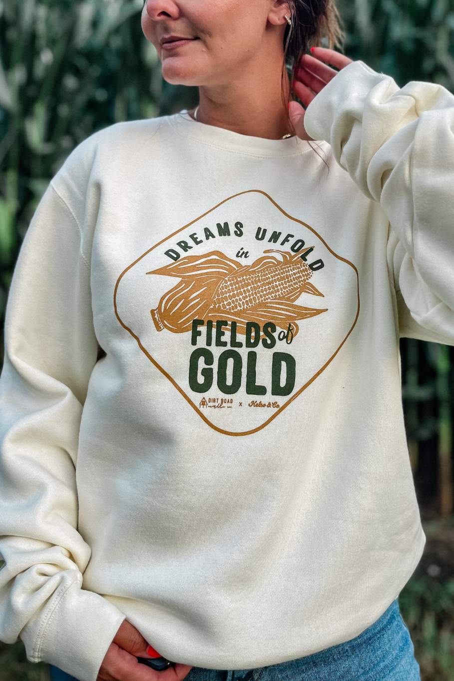 Fields of Gold Crewneck - Dirt Road Candle Co. x Kelso &amp; Co.