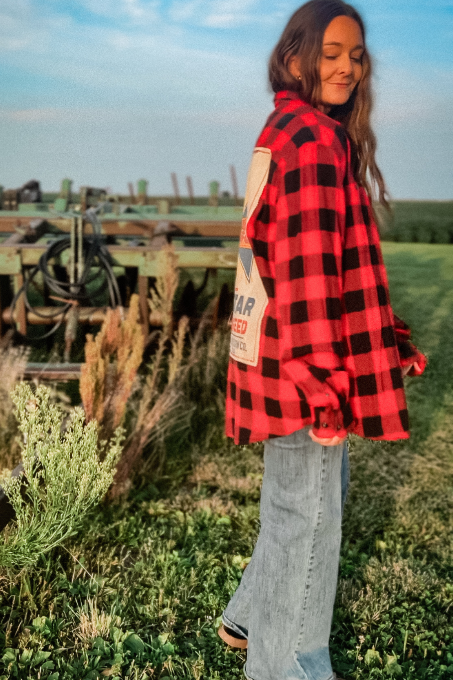 Size XL Upcycled Flannel- Iowa Missouri All Star Seed - Rosebud's Tees