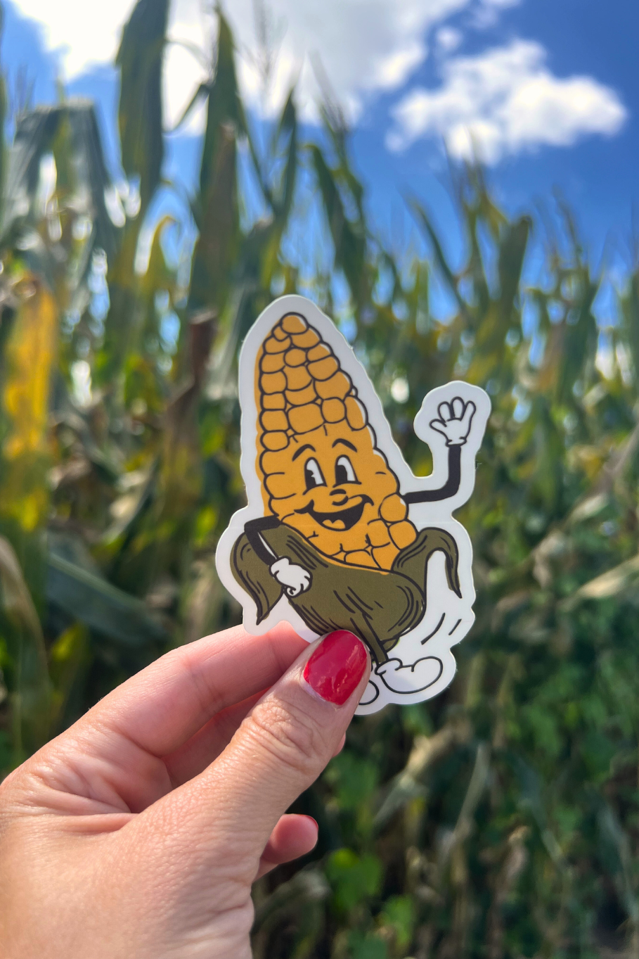 Ahhh Shucks Dancing Corn Decal