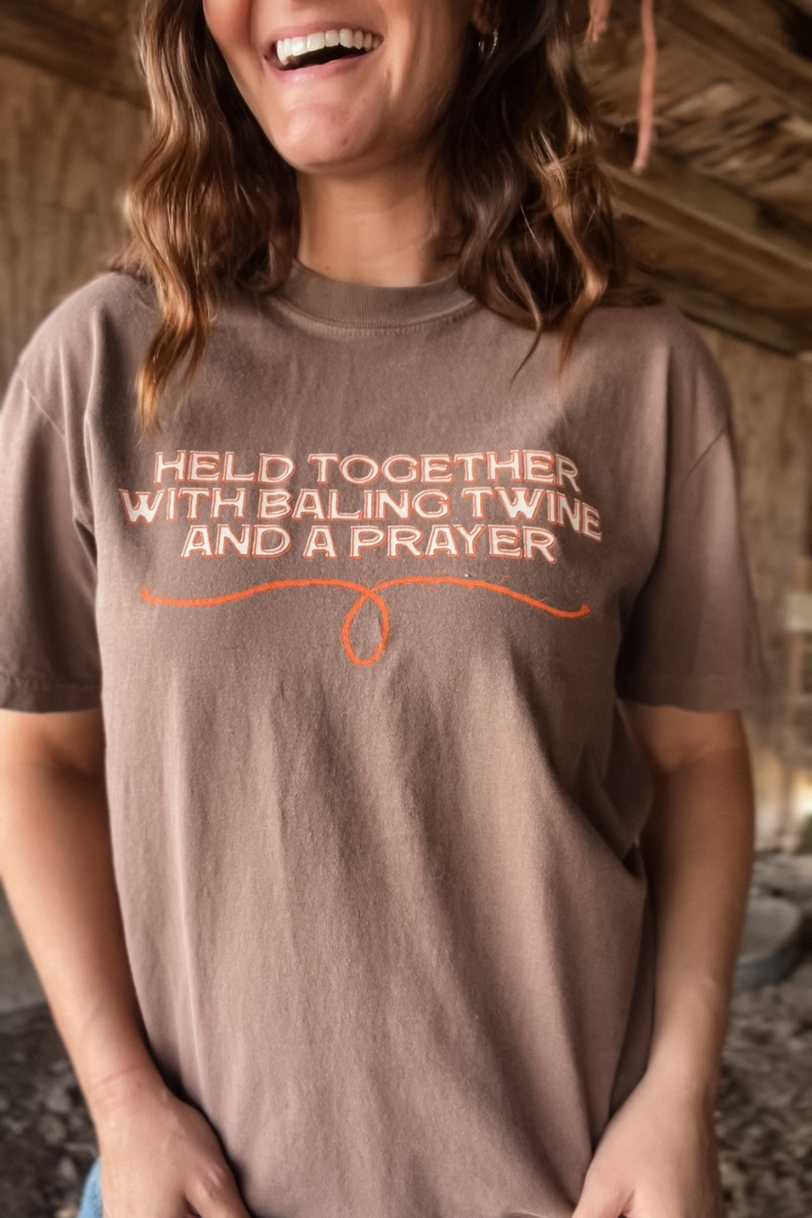 Baling Twine Graphic Tee in Espresso