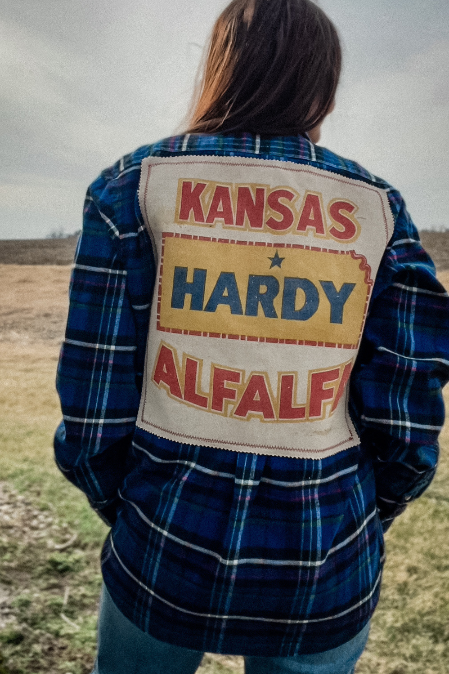 Size XXL Upcycled Flannel- Kansas Hardy Alfalfa Seed