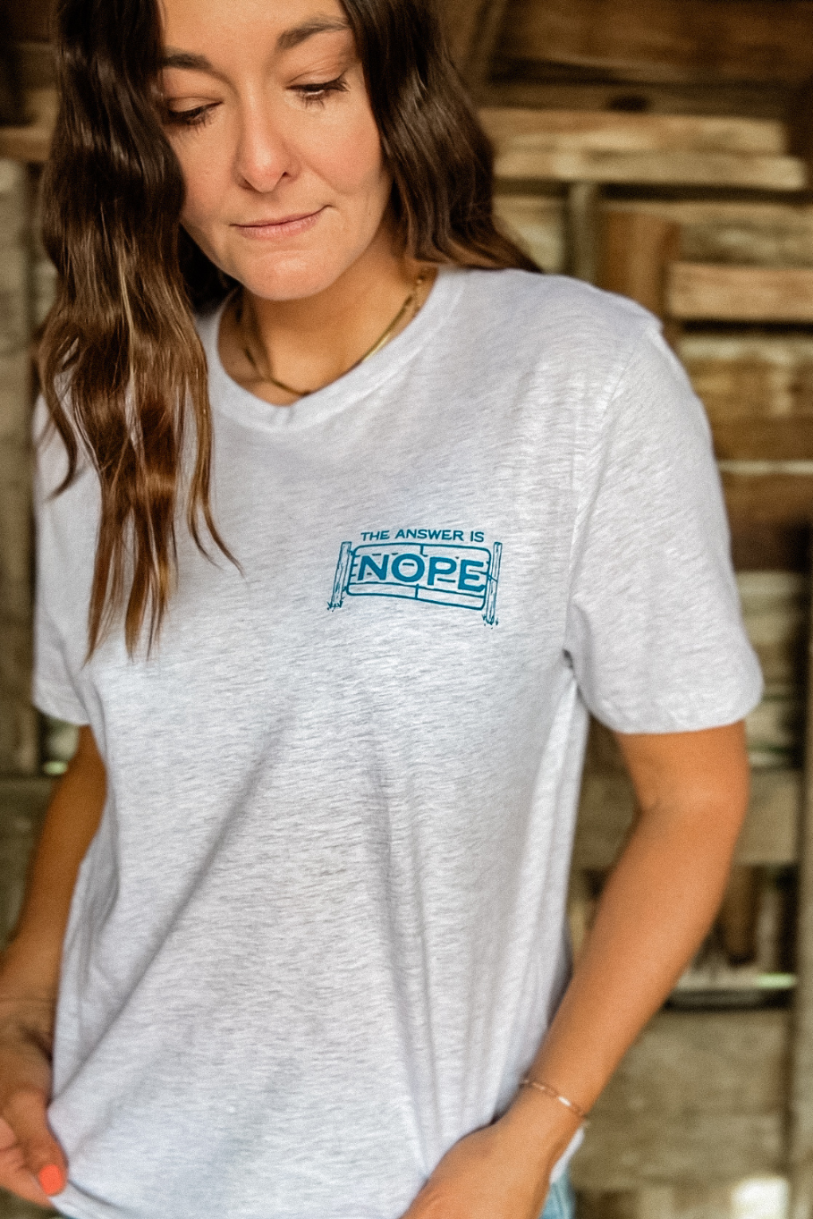 graphic tshirt for ranchers - the answer is nope