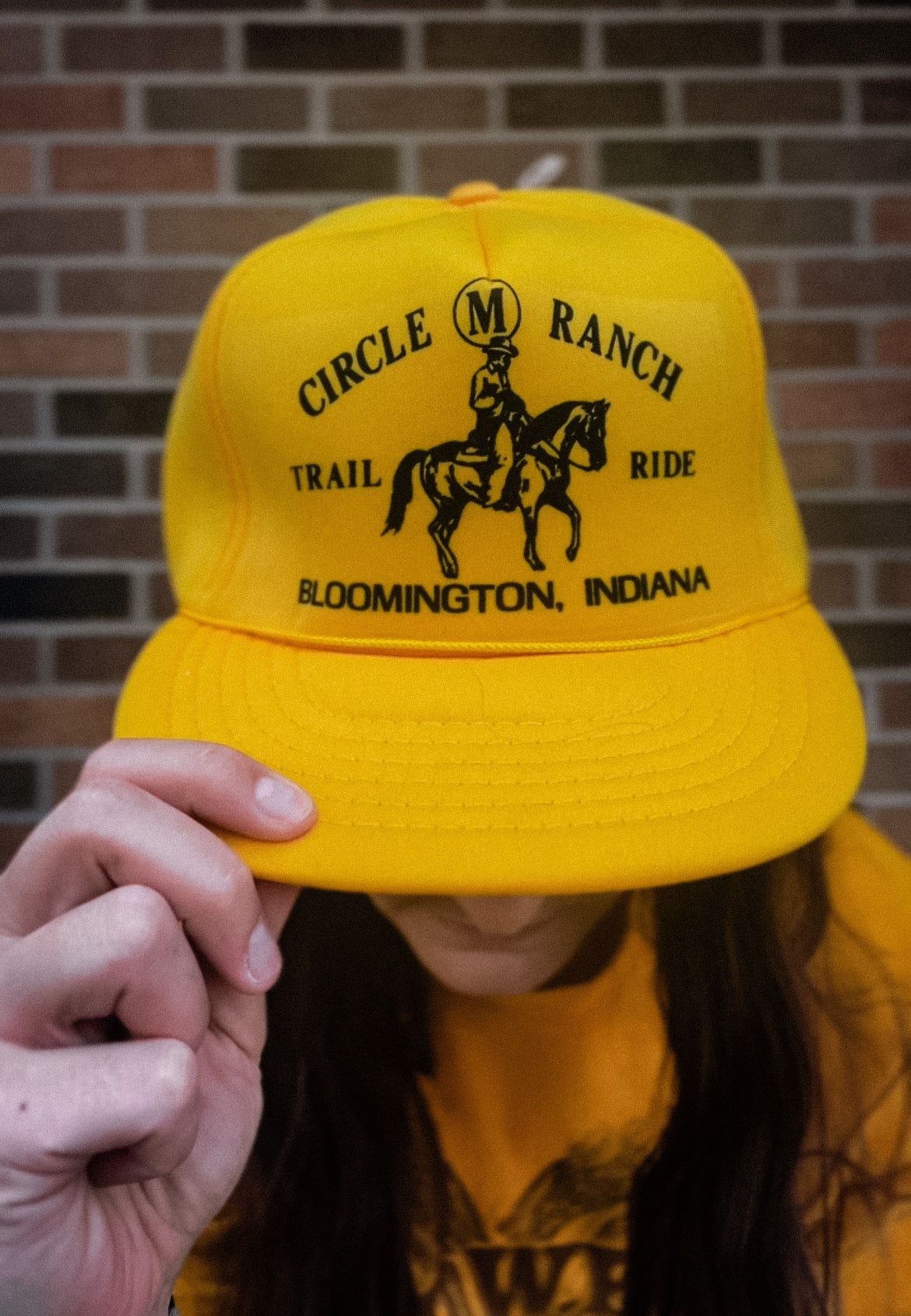 Vintage Circle M Ranch Trail Ride Gold Trucker Hat