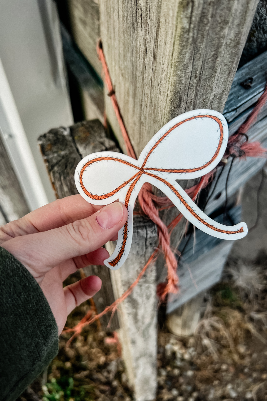 baling twine bow sticker