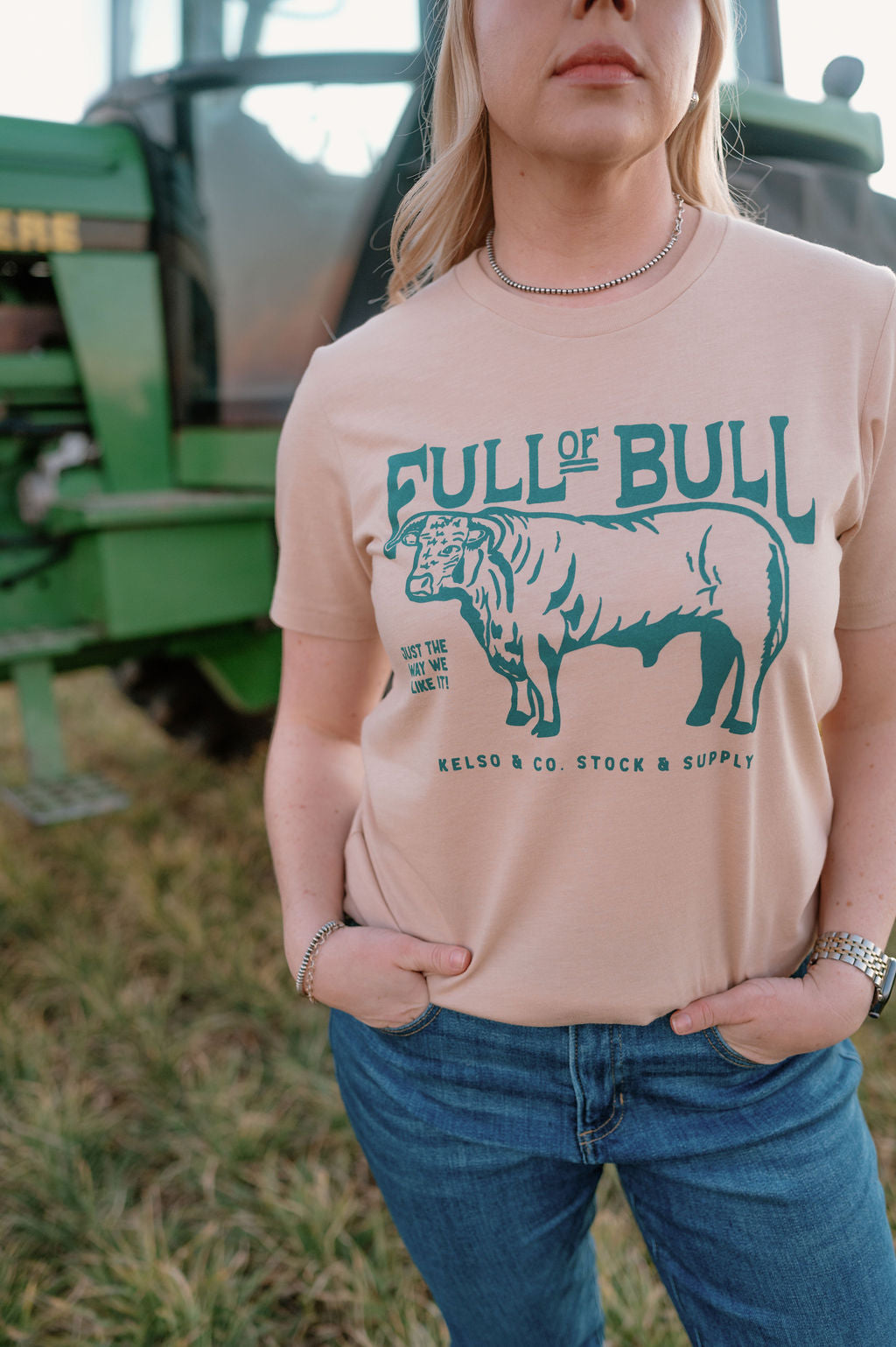 Full of Bull in Sand Dune & Teal