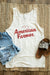Proud to Be an American Farmer Ivory Tank Top | Sizes S - 2XL - Rosebud's Tees