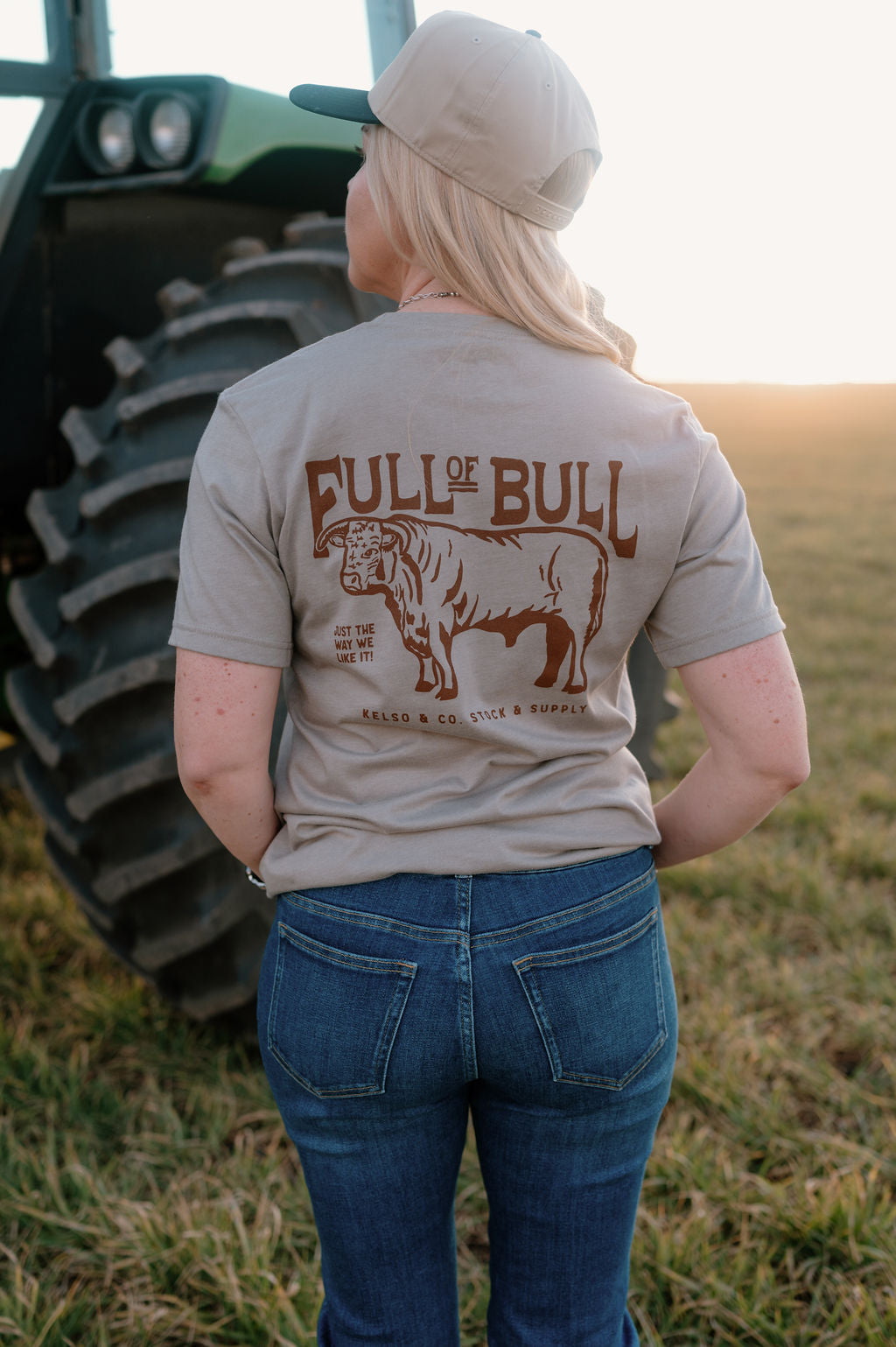 Full of Bull in Stone Gray (2 sided)