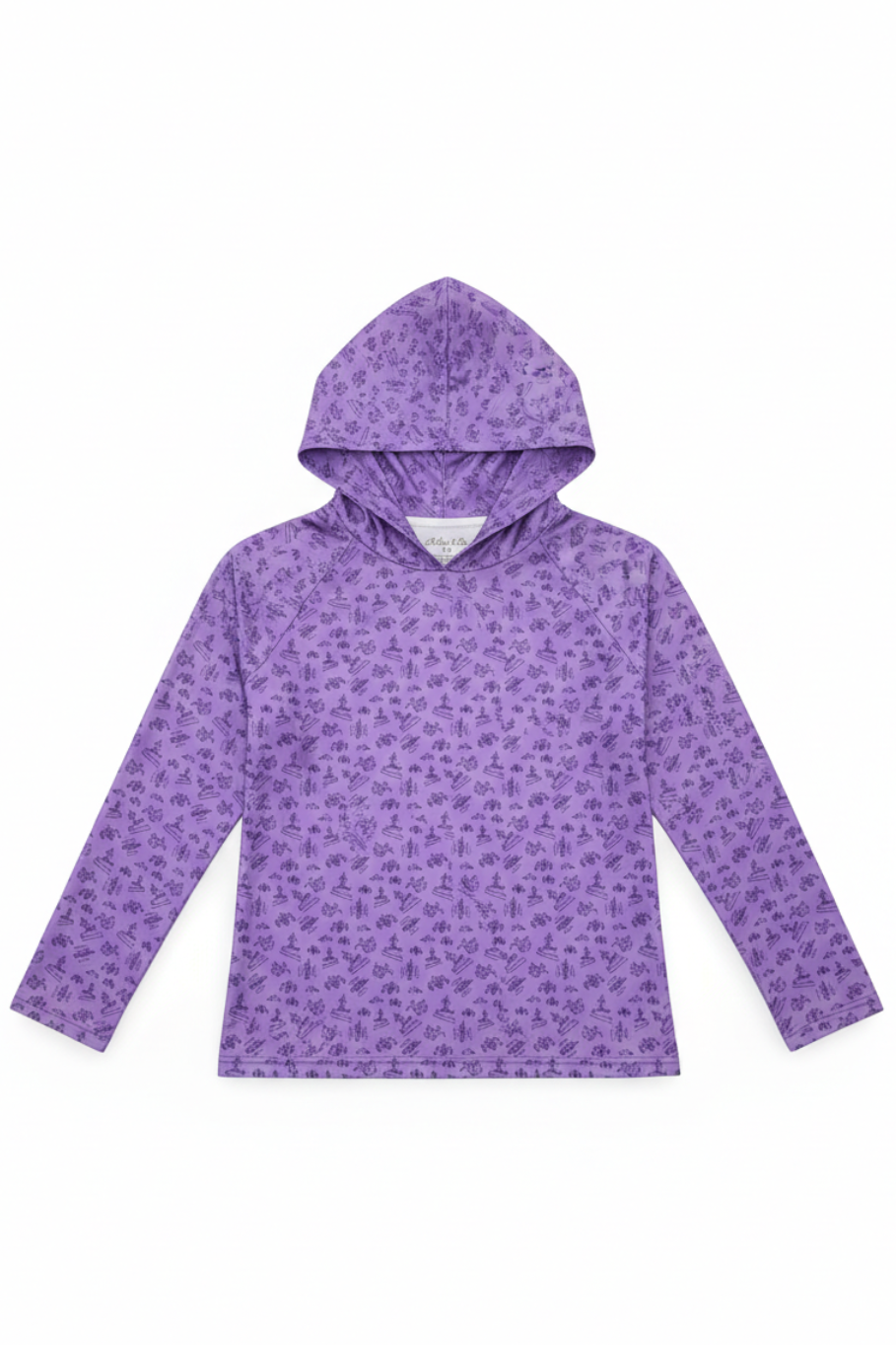 Diesel Drip in Purple Kids Performance Hoodie - Rosebud's Tees