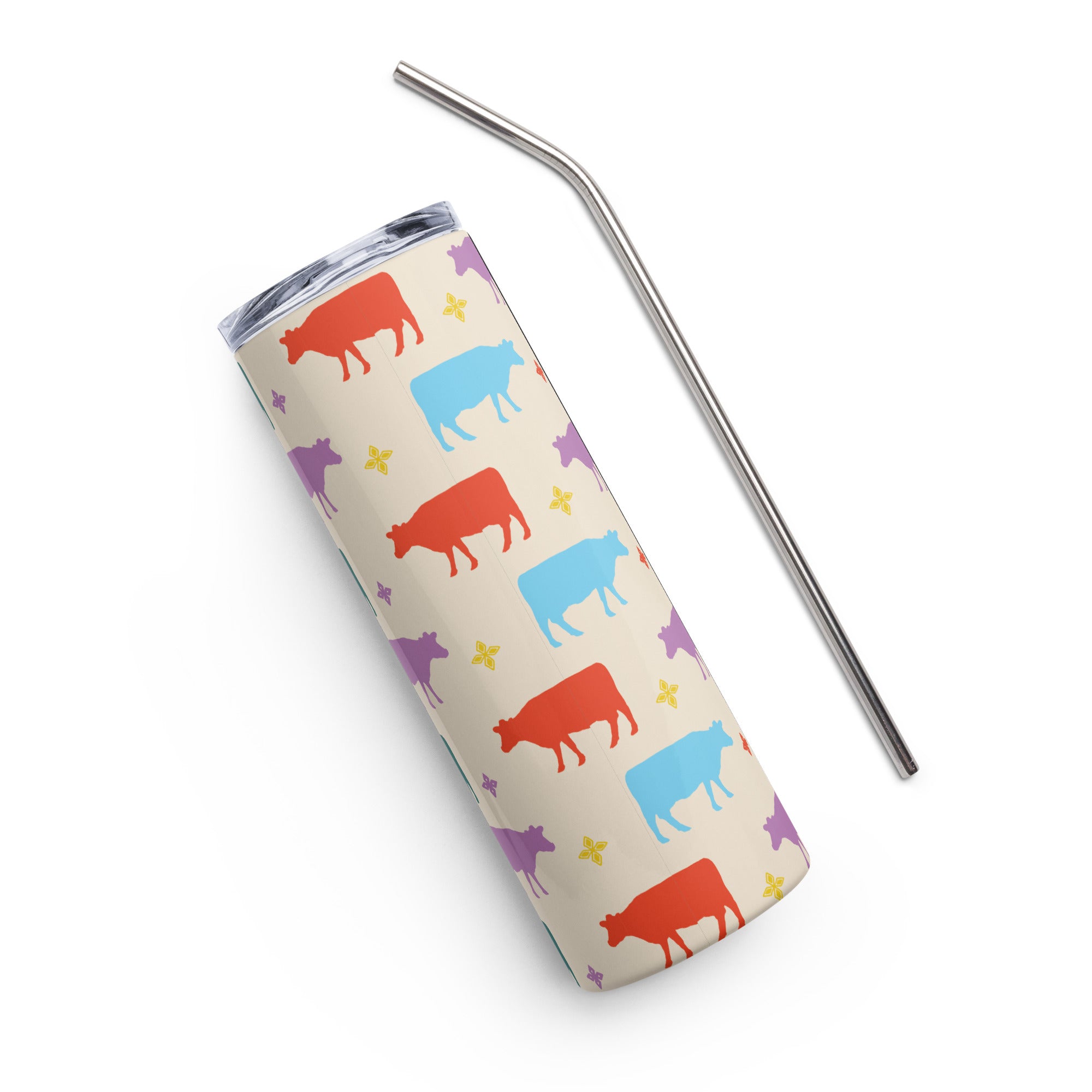 Colorful Cow Stainless Steel Tumbler