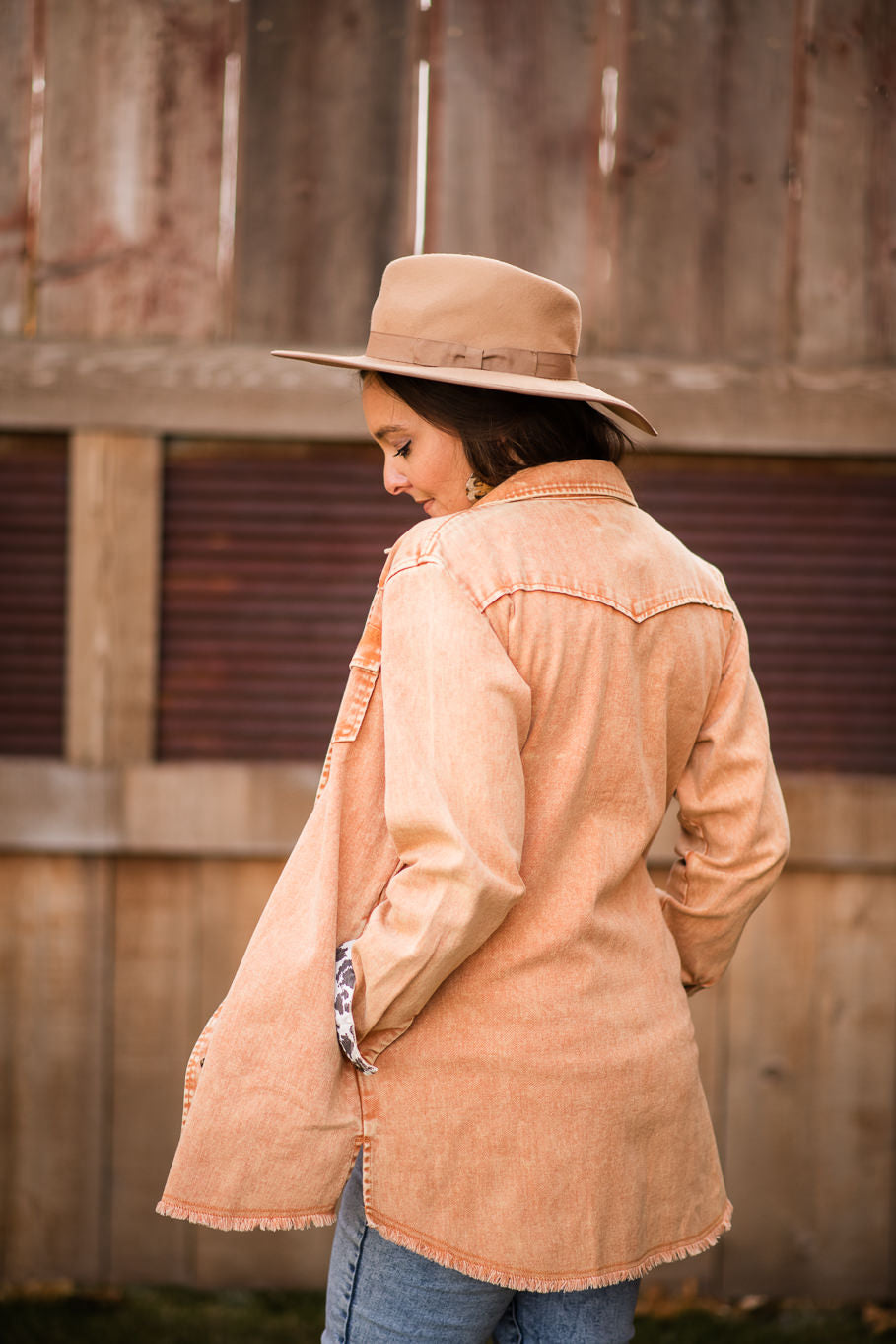The Rural Dreamer&#39;s Shacket in Terracotta - Rosebud&#39;s Tees