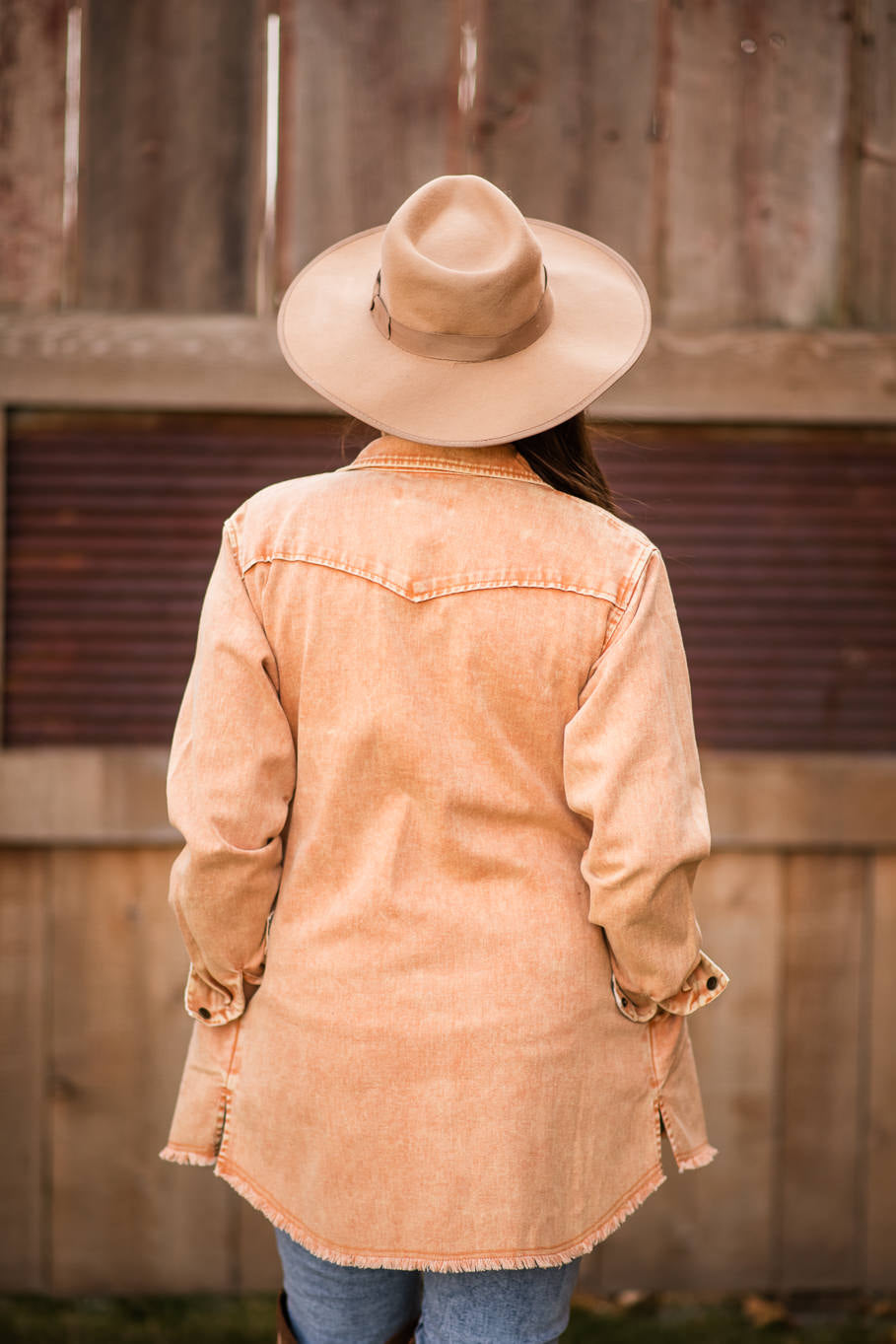The Rural Dreamer&#39;s Shacket in Terracotta - Rosebud&#39;s Tees
