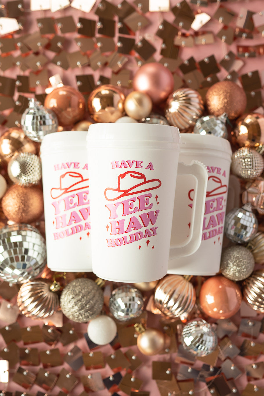 "Have a Yee Haw Holiday" 22 oz Mug - Rosebud's Tees