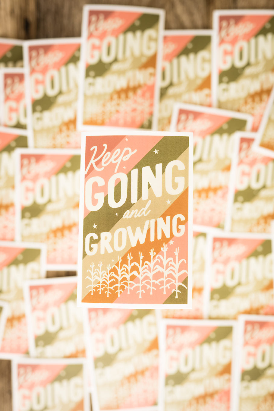Keep Going and Growing Sticker - Rosebud's Tees
